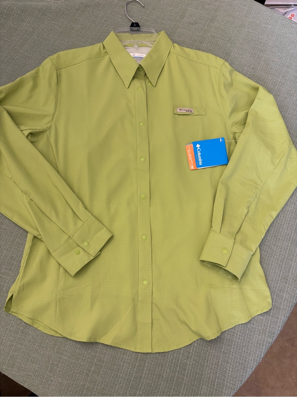 Columbia Women’s Tamiami II  Long-Sleeve Fishing Shirt - Lime Green